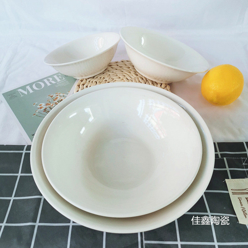 Wholesale bowl restaurant breakfast shop ceramic tableware porridge bowl porridge bowl breakfast bowl rice bowl pork bowl Bucket Bowl