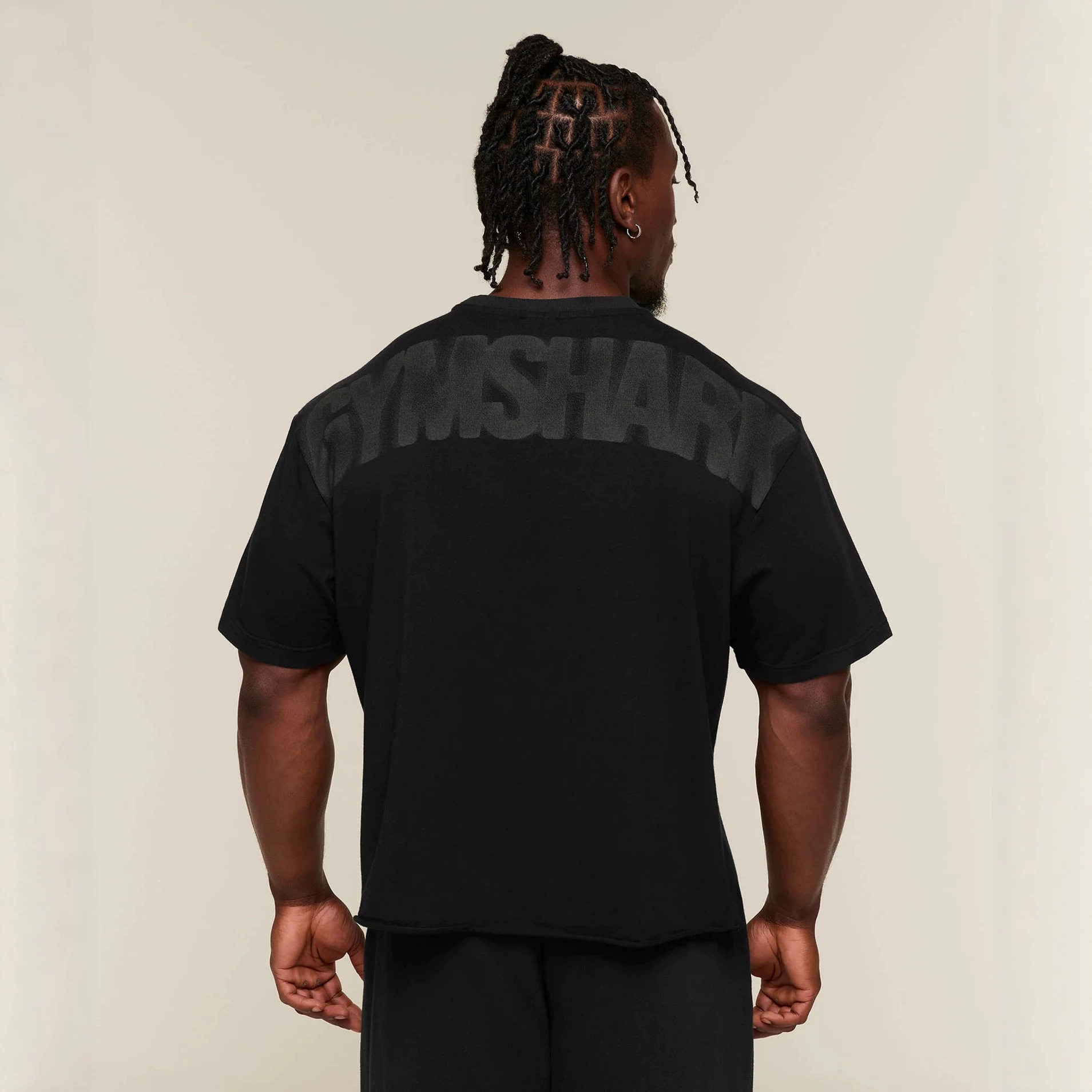 Мужская футболка оверсайз GYMSHARK, летняя спортивная одежда для фитнеса на открытом воздухе, хлопковый свободный повседневный топ с короткими рукавами