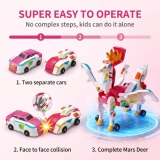 Производители обнаруживают трансграничные деформационные игрушки Mars deer с магнитным столкновением двух автомобилей, подходящие для детских развивающих игрушек 2 в 1