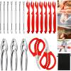 Multifunctional shelling nut clip stainless steel crab pliers household walnut pliers crab eating tool