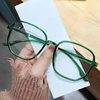 New Polygon Cyber Red Glasses Frame Fashion Anti-blue Glasses Red Riding Book with Myopia Finished Products Wholesale