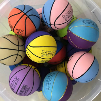 Rubber Mini Basketball 6cm Toys Hollow No-Inflation Wholesale Training Equipment Children's Ball Stand Ball Frame Educational Ball