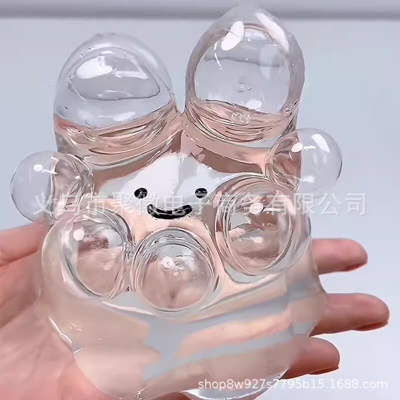 ウサギの透明な泡には空気注入針が付属します