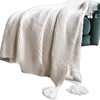 Nordic Style Sofa Blanket Office Nap Blanket Tassel Knitted Ball Wool Casual Air Conditioning Small Blanket