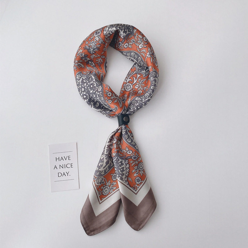 Japanese Retro Workwear Men's Square Scarf Men's Silk Scarf Korean Men's Decorative Silk Scarf Neck Scarf Neck Scarf