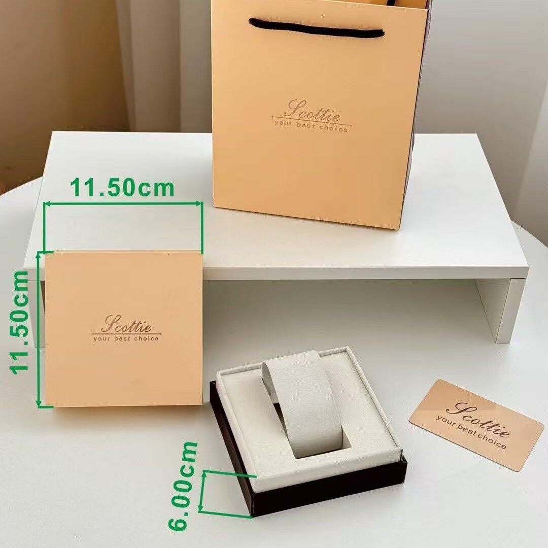 Schiottie Watch Box Flip-Top Watch Box Pu Leather Women's Watch Case Watch Outer Packaging Handbag Wholesale