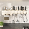No-Drill Kitchen Knife Holder Storage Rack Wall-Mounted Multifunctional Chopstick Holder Integrated Chopstick and Knife Storage Rack Large Capacity