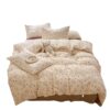 Thickened Double-Layer Yarn Four-Piece Bedding Cartoon Cute Bed Sheet Quilt Cover Bed Cover Cotton and Linen Dormitory Three-Piece Set