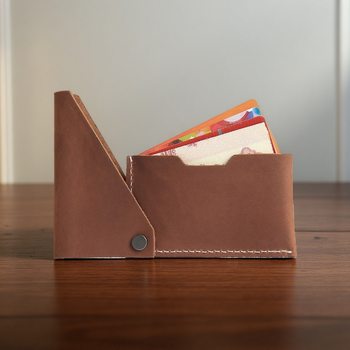 Men's Personalized First-Layer Cowhide Card Bag, Simple Genuine Leather Card Holder, Retro Bank Card Bag, Two-In-One Storage Bag