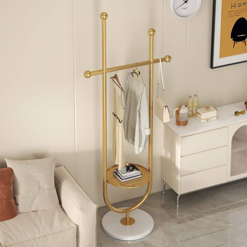Internet Celebrity Marble Coat Rack Floor-standing Bedroom Home Indoor Simple Metal Does Not Take up Space Clothes Hanger Accessible Luxury Clothes Hanger