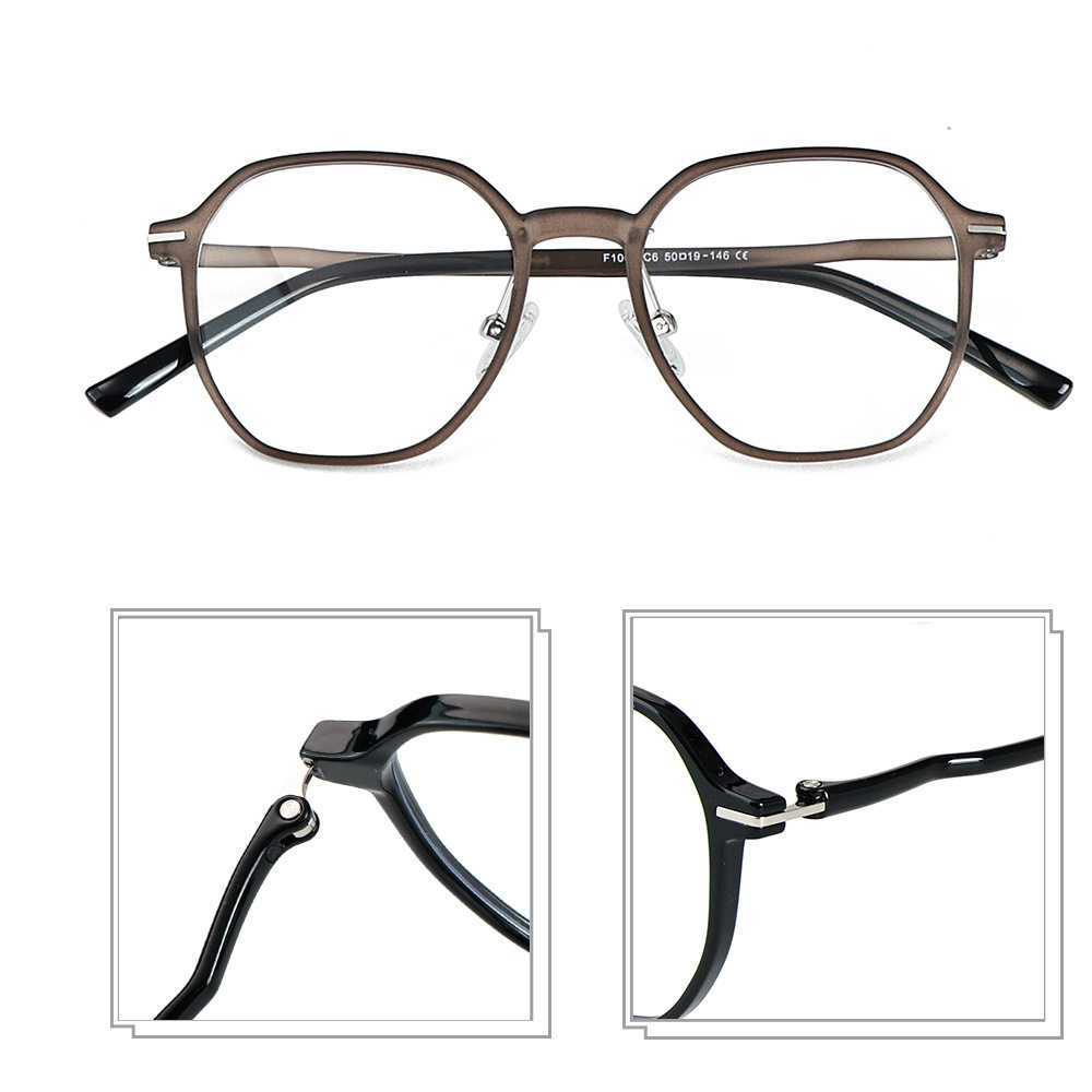 F1009 Anti-blue Light Flat Mirror TR Frame Plastic Steel Leg Ultra Light Frame Trendy Glasses Frame Casual All-match Unisex