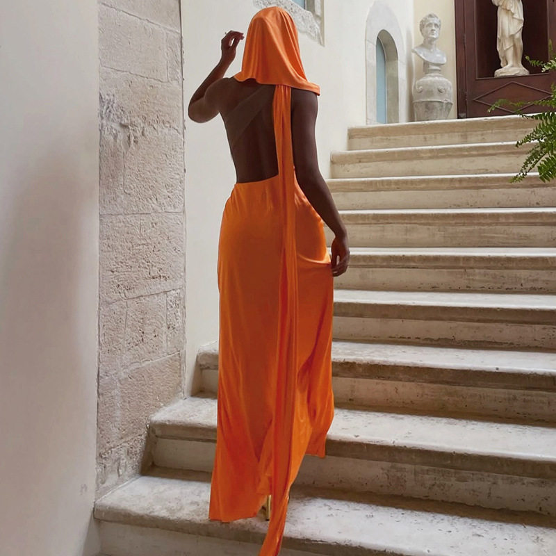 Summer Womens Dress Sexy Hollow Back Sleeveless High Slit Bodycon Style Perfect for Parties and Events Wholesale
