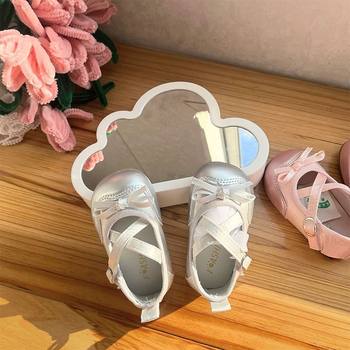 Baby Girl Princess Shoes Autumn New Baby Shoes One Year Old Soft Sole Toddler Shoes Girls Leather Shoes Children's Single Shoes Spring and Autumn