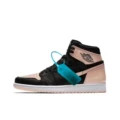 Aj1 high top-black pink toe
