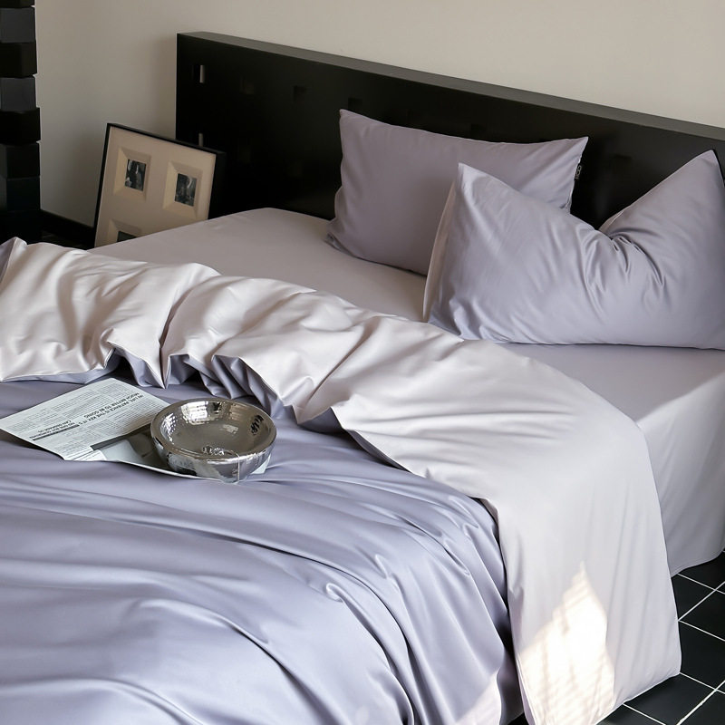 Class a 100 Long-Staple Cotton Four-Piece Set Pure Cotton Duvet Cover All-Cotton Bed Sheet Dormitory Three-Piece Set Fitted Sheet High-Thread-Count Bedding