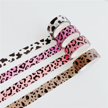 [5 m] South Korea ins milk pattern and paper tape leopard pattern hand account material sticker hand tear tape