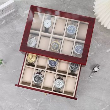 Specializing in the Production of Paint Wooden Boxes, Watch Boxes, Gift Boxes, Double-Layer Jewelry Watch Storage Boxes, Customized by Manufacturers