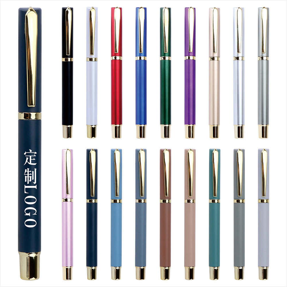 Signature pen high-grade neutral pen business meeting advertising gift pen black ink pen advertising neutral pen lettering LOGO