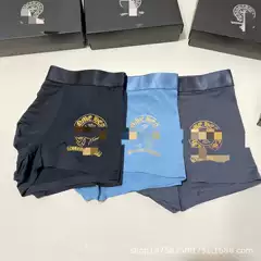 Chrome Heart Gift Box Men's Ice Silk Underwear Seamless Boxer Shorts Breathable Four-Corner Summer Thin Boxers