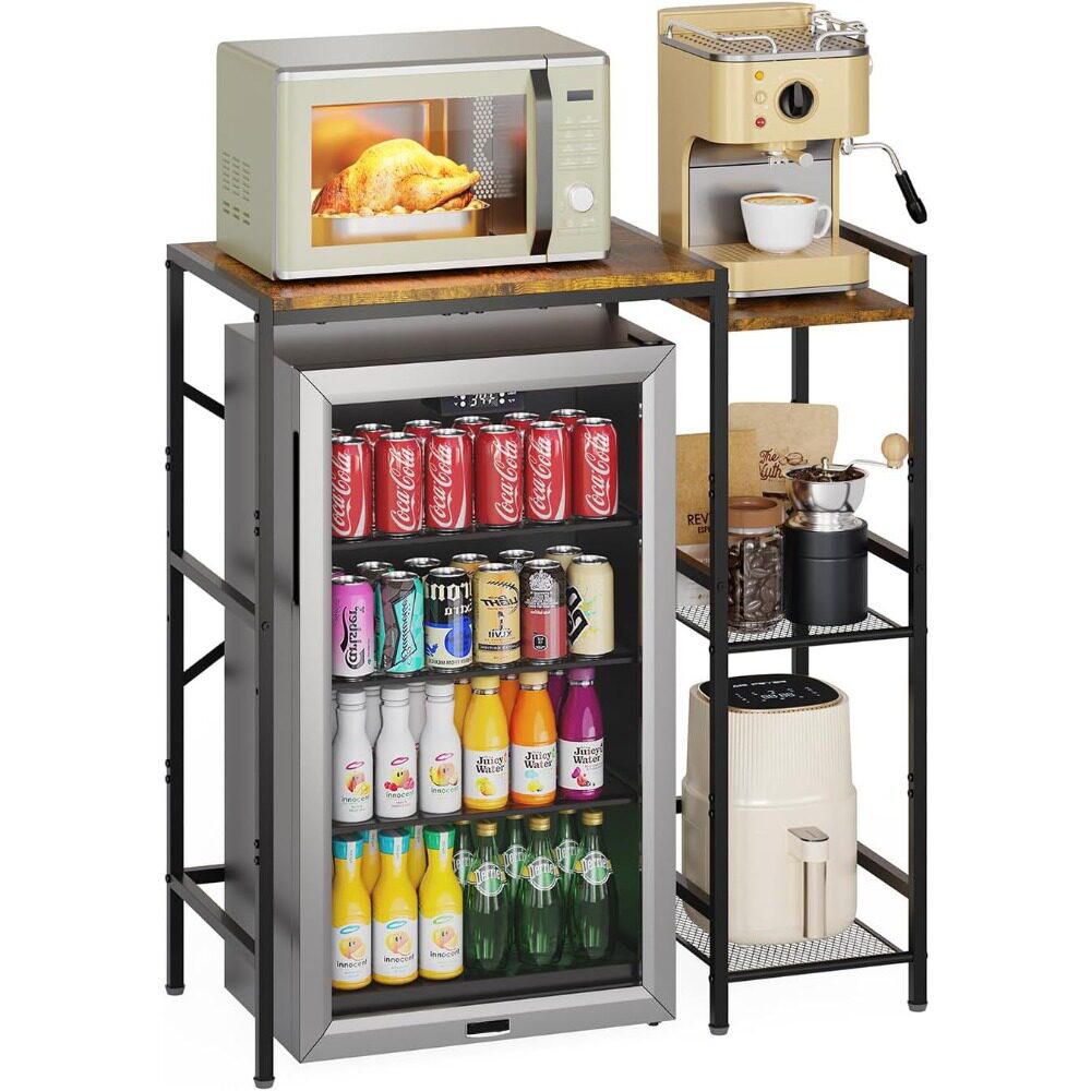 Microwave Oven Rack Kitchen Household Desktop Stainless Steel Oven Rack Rice Cooker Placement Rack Countertop Storage Rack