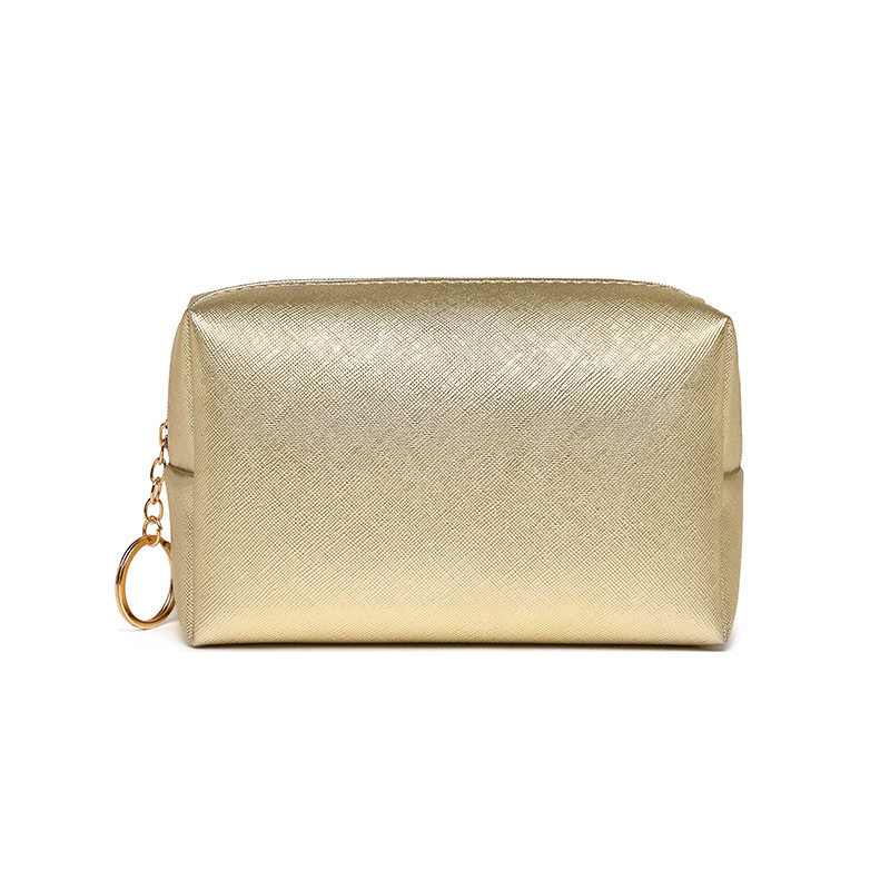 New Cosmetic Bag for Women, Export Popular Pu Hand-Held Portable Square Waterproof Cute Travel Toiletry Cosmetics Bag