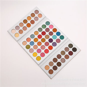 Foreign trade in stock 63 color eye shadow folding double door makeup plate