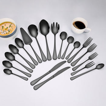 Cross-Border Stainless Steel Knife, Fork and Spoon Tableware for Home Hotel Western Restaurant Steak Knife and Fork Set Long Handle Spoon Eating Spoon