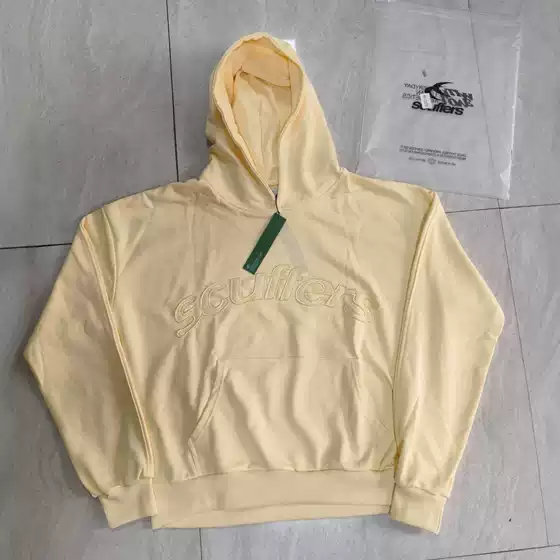 Cross-Border Scuffers Printed Embroidered Sweatshirt Solid Color Hoodie Casual Loose Sports Top Foreign Trade Men's and Women's Clothing