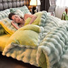 Cross-border e-commerce velvet milk velvet four-piece bed sheet quilt cover winter thickened flannel quilt cover fleece-lined three-piece set