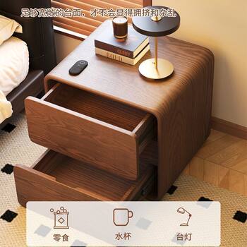 Bedside Table Solid Wood Home Bedroom 2025 New Small Medieval Cream Style Modern Simple Bedside Storage Cabinet