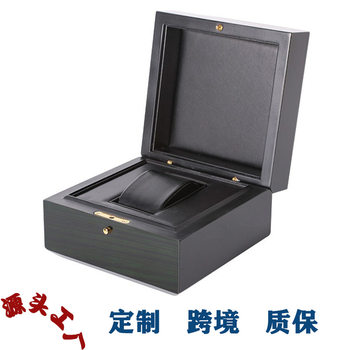 Cross-Border High-End Watch Box, Dark Green Ap Watch Box, Wooden Watch Box, High-Gloss Paint Watch Storage Box Wholesale