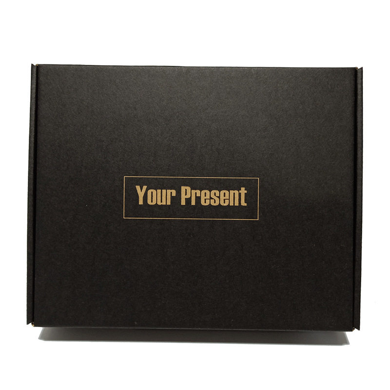 Black aircraft box wholesale square clothing express packing box corrugated paper box small size express box in stock