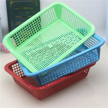 Rectangular Vegetable Basket Storage Vegetable Washing Storage Basket Plastic Storage Basket Fruit Vegetable Basket Long Basket Small Long Frame