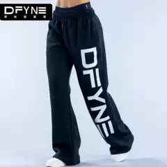 Dfyne Sweatpants Loose Leggings Sports Pants for Men and Women Spring & Fall High-Waisted Casual Leggings Sweatpants Wide-Leg Pants Fleece-Lined