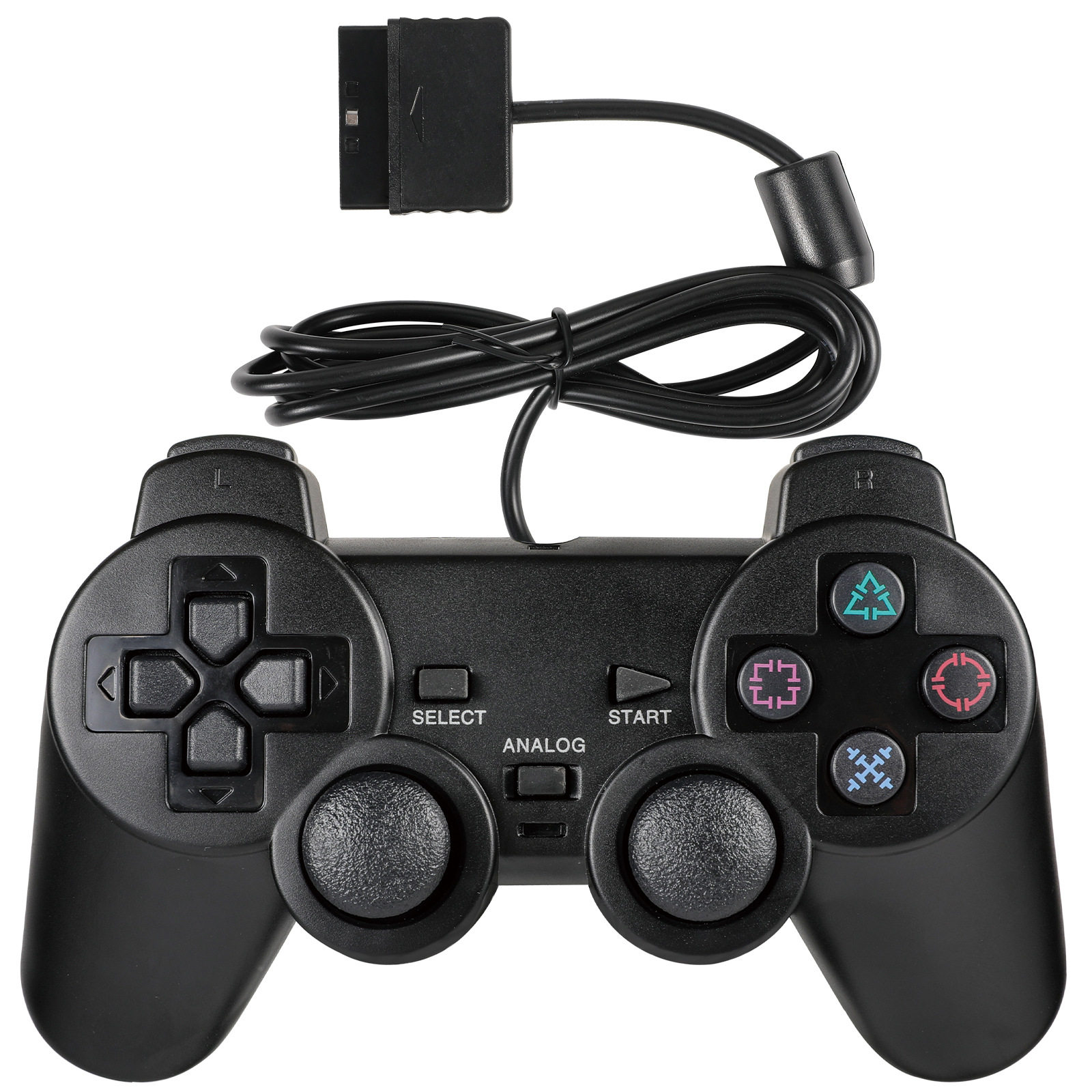 Factory Direct sales support black color with logo ps2 wired game handle ps2 wired handle ps2 handle