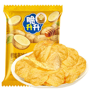 Crispy Potato Chips Honey Butter Flavor 60g*10 Bags Thin-Cut Potato Chips Casual Snacks Internet Celebrity Snacks Whole Box
