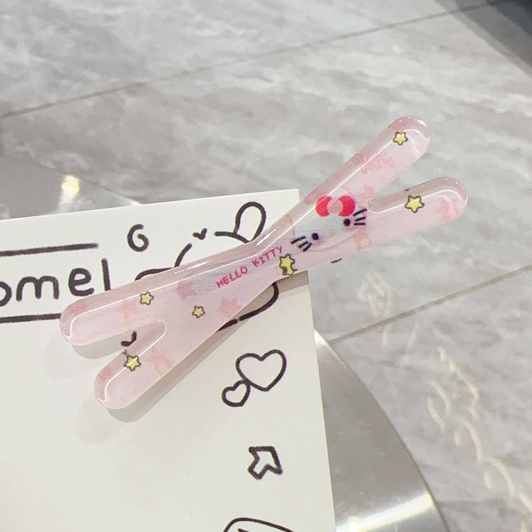 甜美少女心透色KT猫发夹可爱学生刘海夹侧边夹ins高颜值发卡发饰