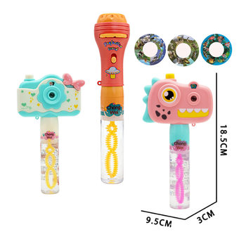 Girls Projection Camera Bubble Wand Dinosaur Projection Camera Bubble Wand Projection Flashlight Bubble Wand