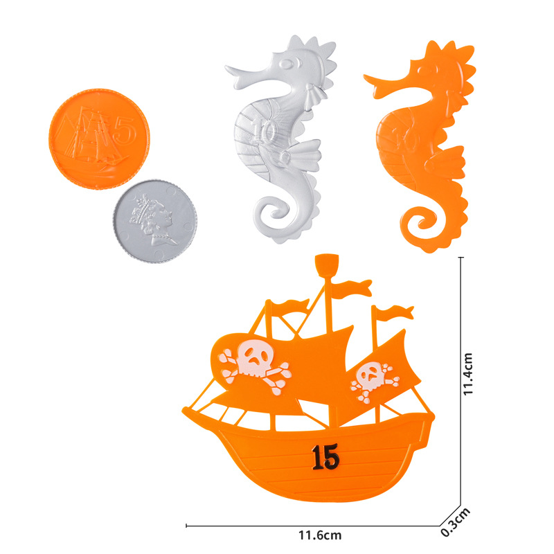 跨境亚马逊戏水潜水玩具儿童游泳池寻宝潜水鱼雷水环钻石套装玩具