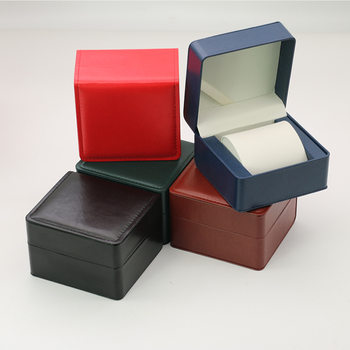 Pu Leather Watch Storage Box, High-End Flip-Top Rounded Watch Box, Single Watch Box, Jewelry Display Watch Box Bag