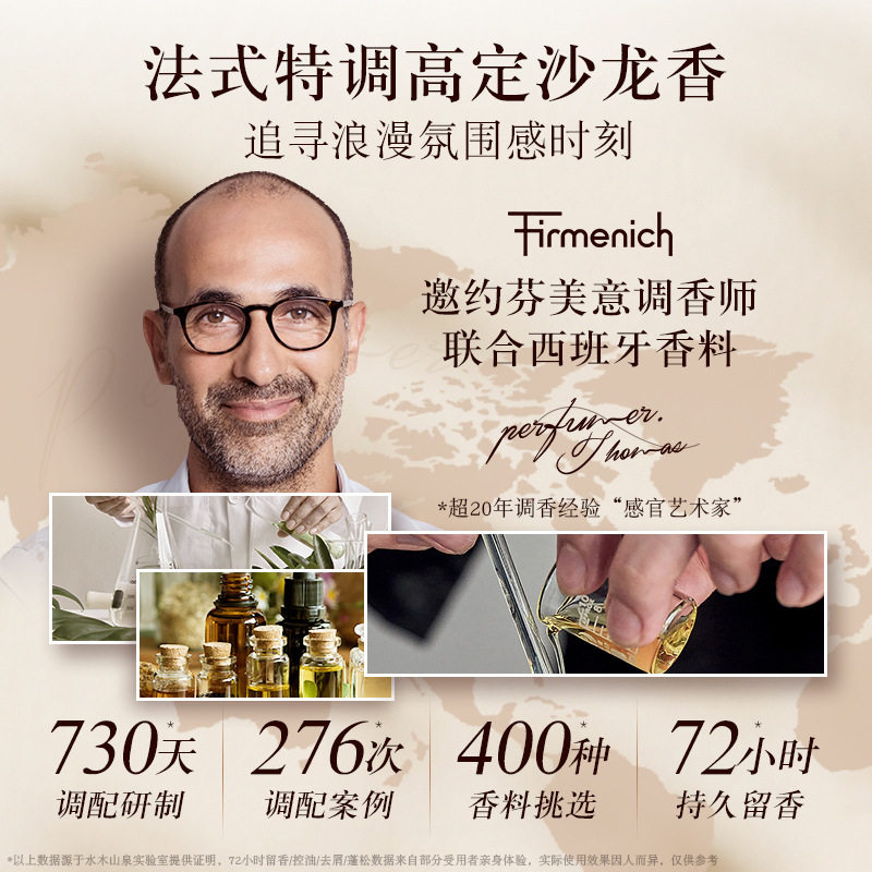 Shuikushanquan Oil Control Fluffy Shampoo Anti-Dandruff Perfume Shampoo Fragrance Conditioner Shower Gel Hair Care Set