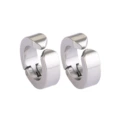A pair of silver ear clips