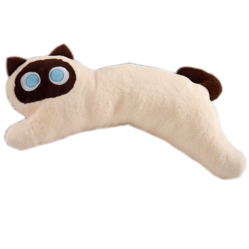 S Salamander Plush Black Cat Pillow Logic Cat Cute Bedside Long Pillow Dormitory Pillow Sleeping Leg Pillow