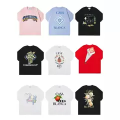 Casablanca 25 Spring and Summer New Model Fantasy Gate Starry Sky Castle Advertising Logo Short-Sleeved Couple T-Shirt