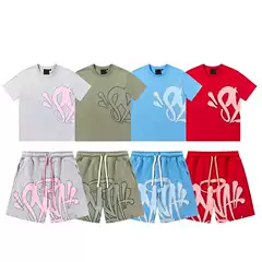 American High Street Niche Hip-Hop Foam Print Casual Sports Suit for Men and Women Loose Thick Drawstring Shorts Couple Trend