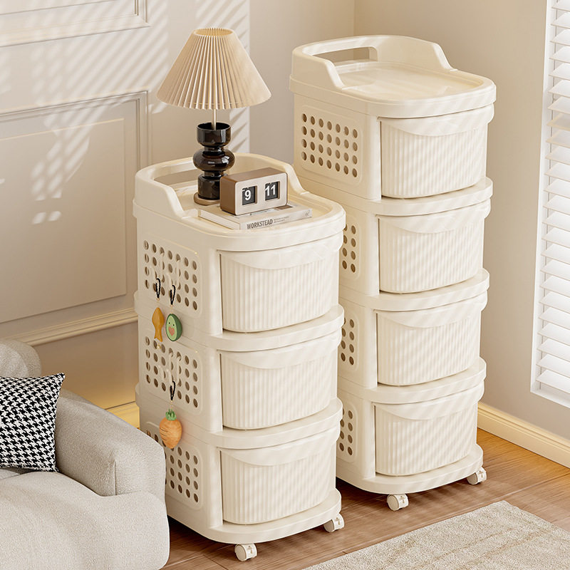 Small Cart Snack Storage Rack Baby Products Layered Rack Drawer Storage Storage Cabinet Living Room Toy Storage Rack