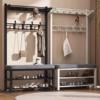 Shoe-Changing Bench and Coat Rack, Multifunctional Floor-Standing Coat Rack, Household Doorway Shoe Bench, Simple Storage Rack, Clothes Hanger