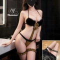 Yellow + black fishnet stockings