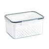 Refrigerator Fruit and Vegetable Drain Storage Box Kitchen Food Sealed Fresh-Keeping Box Plastic Frozen Fresh-Keeping Box with Lid