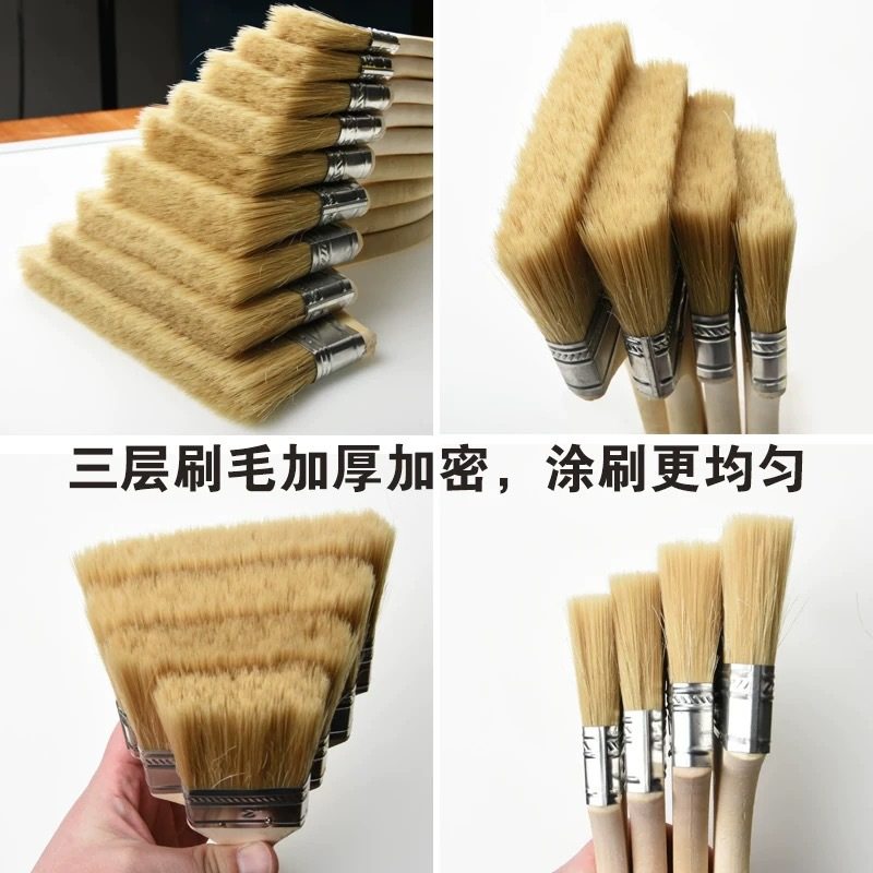 in stock handle brush bristle brush barbecue brush paint brush 1/1.5/2 inch affordable factory wholesale [20 baht]